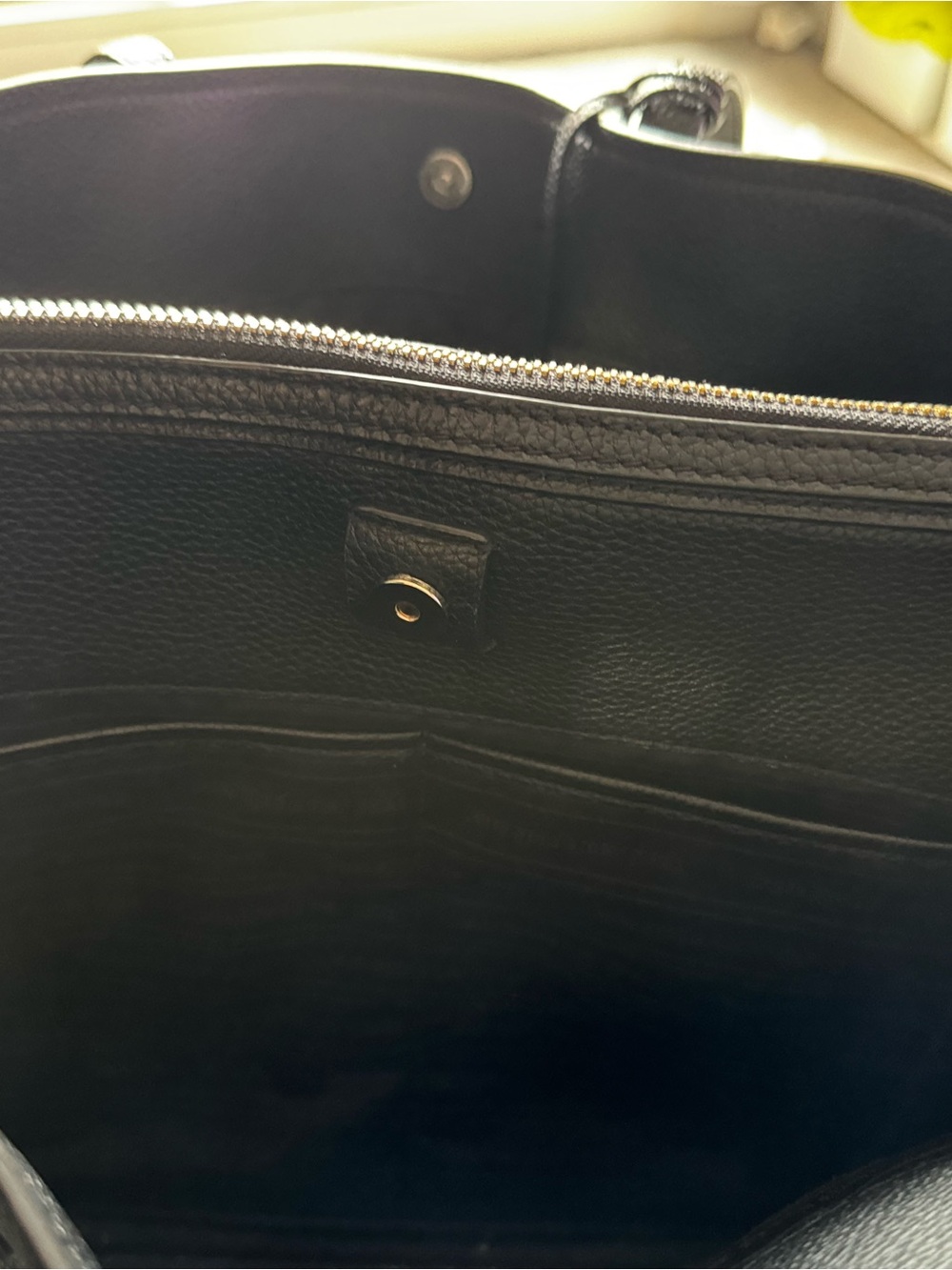 kate spade Black Pebbled Leather Shoulder Work Tote - Picture 3 of 7